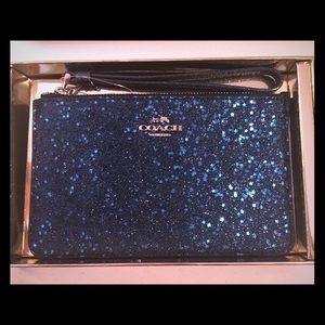 Coach glitter wristlet